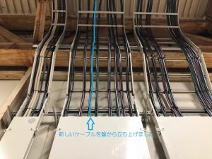 三重県松阪市の工場にて、ケーブル電線、架空配線電気工事を致しました。