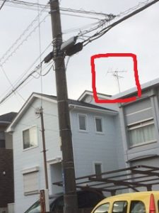 愛知県長久手市の戸建住宅にて、住宅用TVアンテナ取替電気工事を行いました。