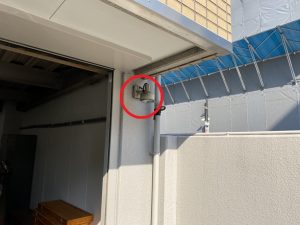 愛知県名古屋市中区のオフィスにて、防犯灯取替電気工事を行いました。