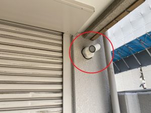 愛知県名古屋市中区のオフィスにて、防犯灯取替電気工事を行いました。