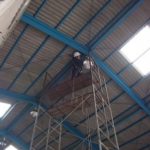 名古屋市の倉庫にて、高天井器具 水銀灯照明 取付工事のご依頼をいただきました。