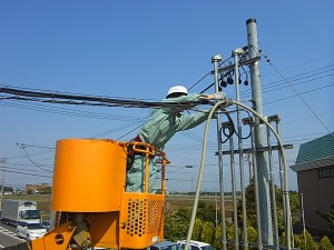 愛知県の事業所にて、防犯カメラ取付 配線 配管 電気工事のご依頼をいただきました。