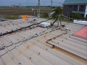 愛知県の事業所にて、防犯カメラ取付 配線 配管 電気工事のご依頼をいただきました。