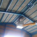 愛知県内にて、LED照明器具配線取付け 高所作業 高天井器具取付工事を行いました。