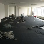 愛知県のオフィスにて、OAフロア内の床配線工事のご依頼をいただきました。