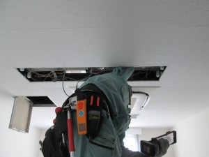 名古屋市のテナントにて、オフィス原状回復 電気配線工事のご依頼をいただきました。